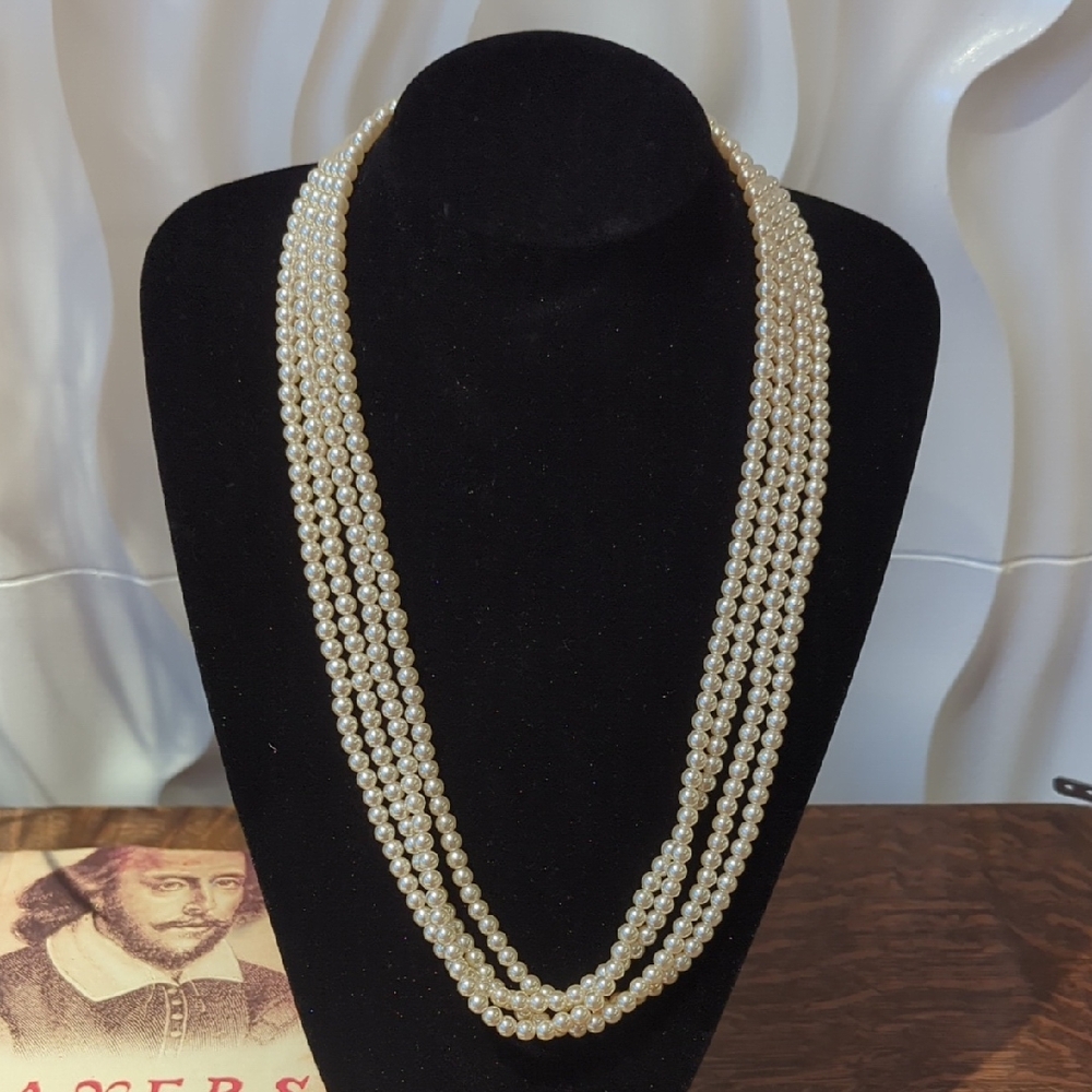 Cream Multi-Strand Pearl Necklace Timeless Jewelry